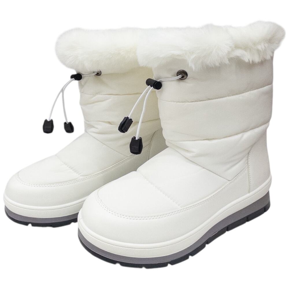 Wild Diva White Winter Snow Boots Fur Lined Women's size 8.5